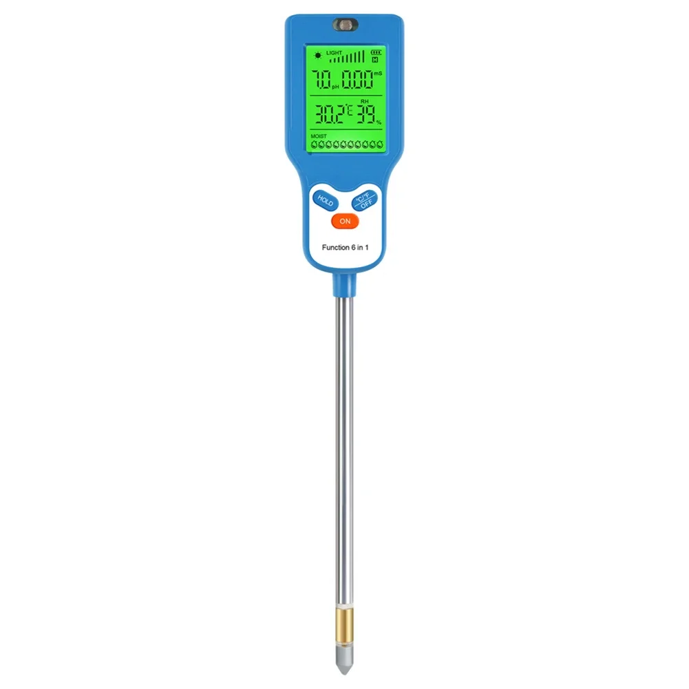 Gardening Tools 298*53*28mm Digital Soil PH Meter 6-in-1 Meter Accurate Soil Testing Device Comprehensive Soil Analysis
Gardening Tools 298*53*28mm Digital Soil PH Meter 6-in-1 Meter Accurate Soil Testing Device Comprehensive Soil Analysis