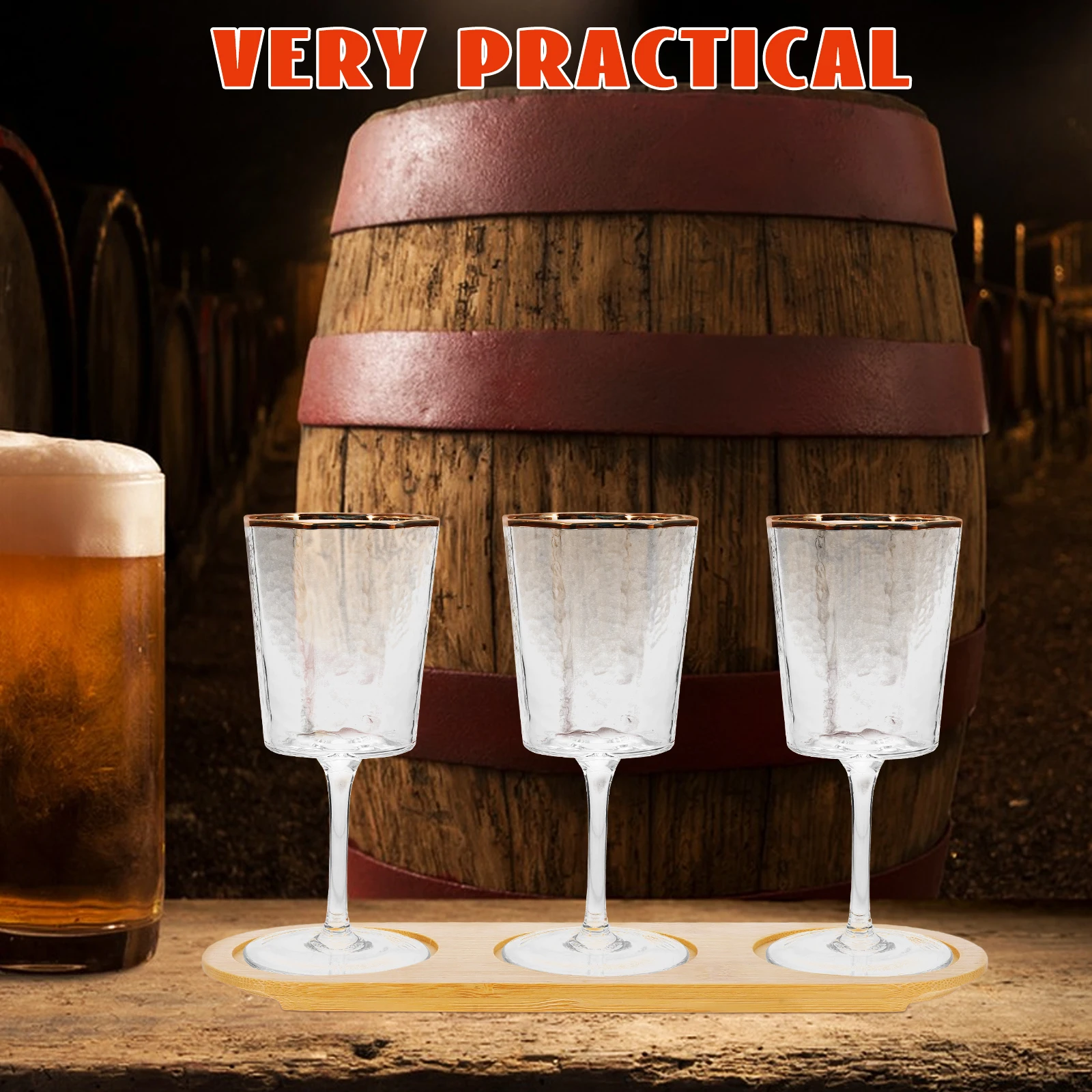 Bamboo Coaster 3 Hole Design for Beer Glasses Holder Tray Tasting Boards Flight Home KTV Parties Restaurants
Bamboo Coaster 3 Hole Design for Beer Glasses Holder Tray Tasting Boards Flight Home KTV Parties Restaurants