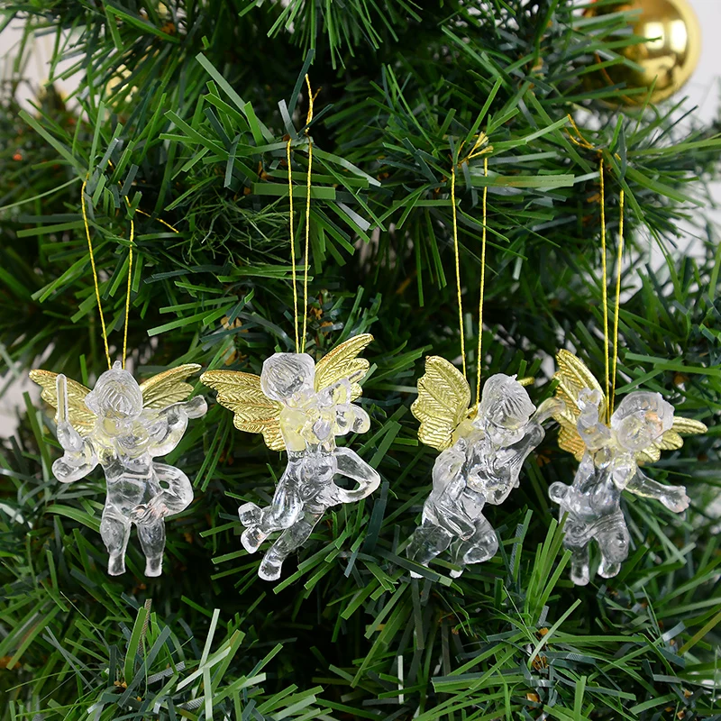 4pcs/set Christmas Angel Ornaments With Gold Christmas Tree Hanging Pendants 2025 New Year Navidad Gifts Home Party Decorations
4pcs/set Christmas Angel Ornaments With Gold Christmas Tree Hanging Pendants 2025 New Year Navidad Gifts Home Party Decorations