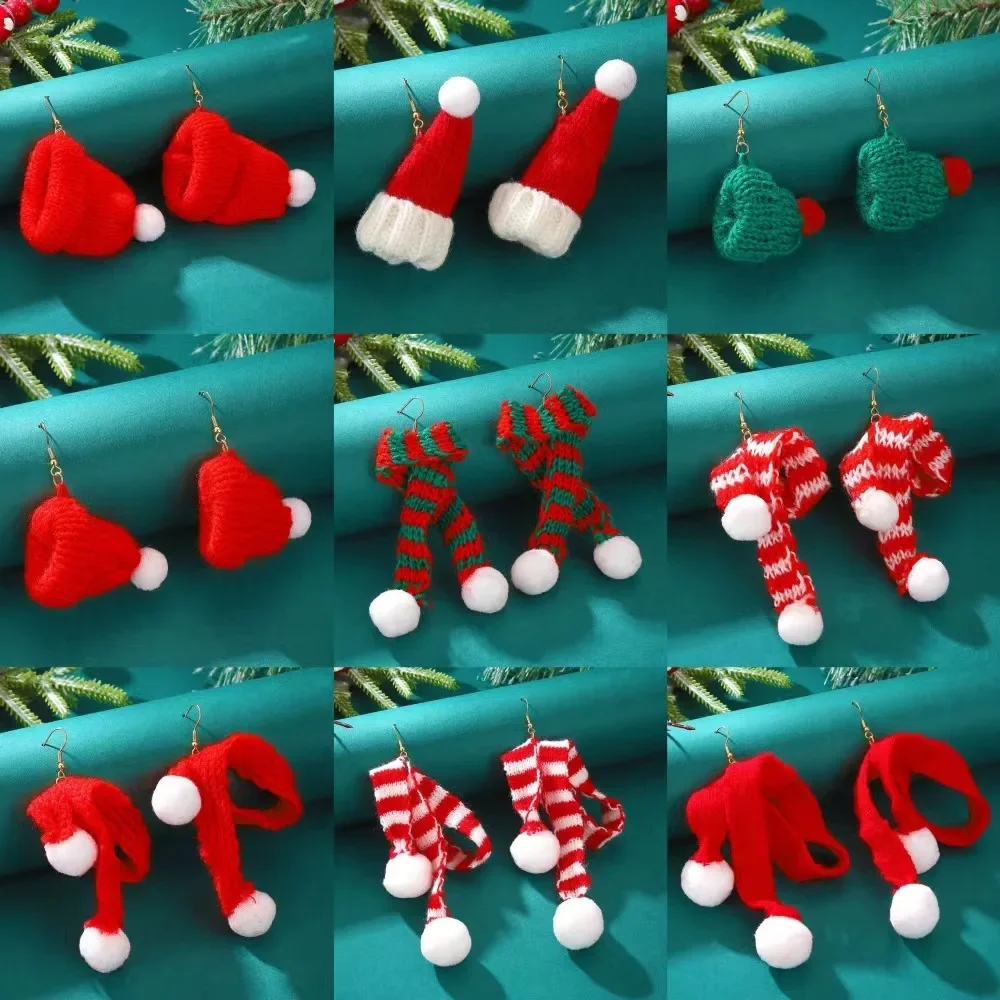 Fashionable New Year Christmas Knitted Christmas Hat Scarf Pendant Earrings for Women, Trendy Holiday Party Santa Claus Gift
Fashionable New Year Christmas Knitted Christmas Hat Scarf Pendant Earrings for Women, Trendy Holiday Party Santa Claus Gift