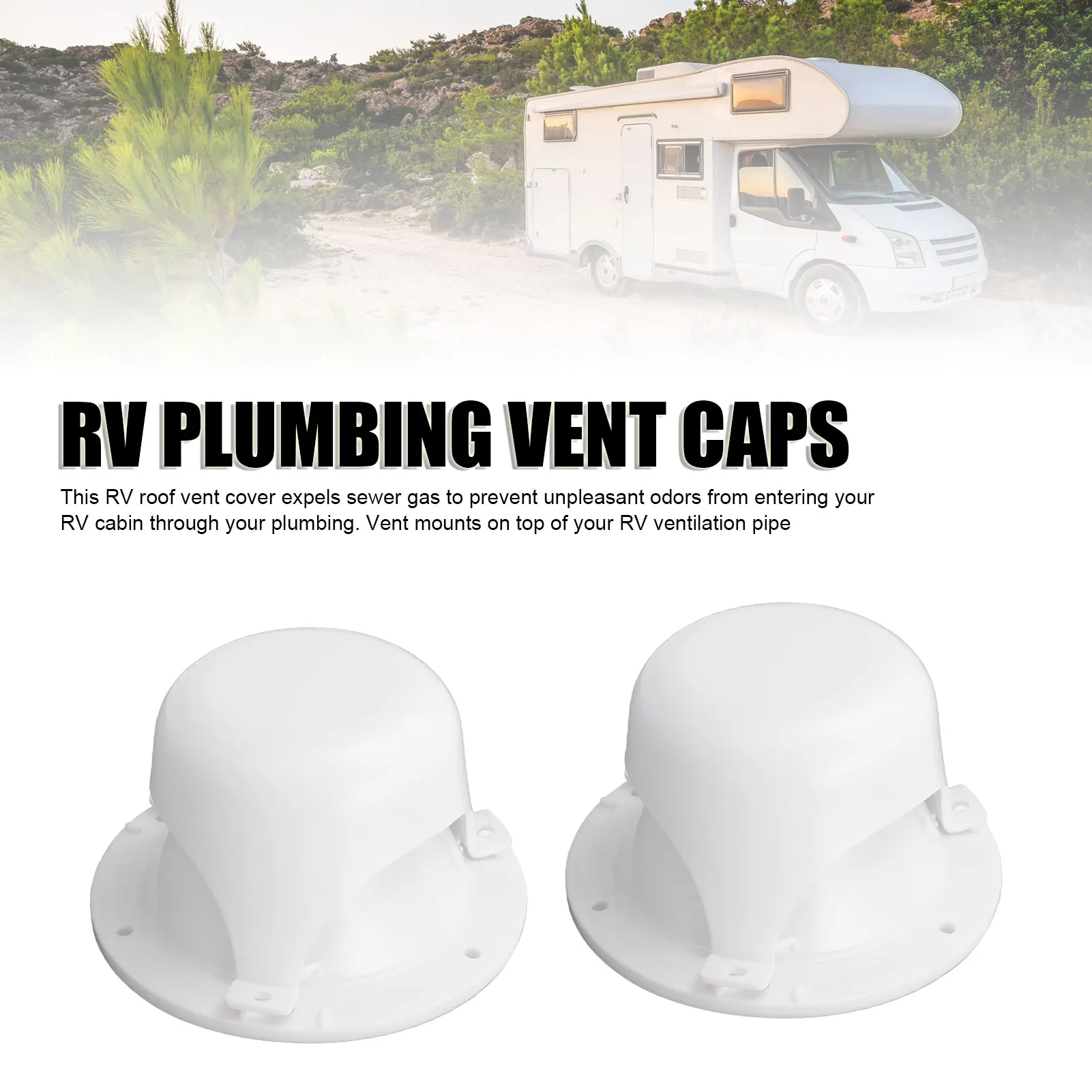 2 Set RV Plumbing Vent Caps Replacement Plastic Cover Kit for Trailer Motorhome Roof Sewer RV Plumbing Vent Caps Replacement
2 Set RV Plumbing Vent Caps Replacement Plastic Cover Kit for Trailer Motorhome Roof Sewer RV Plumbing Vent Caps Replacement