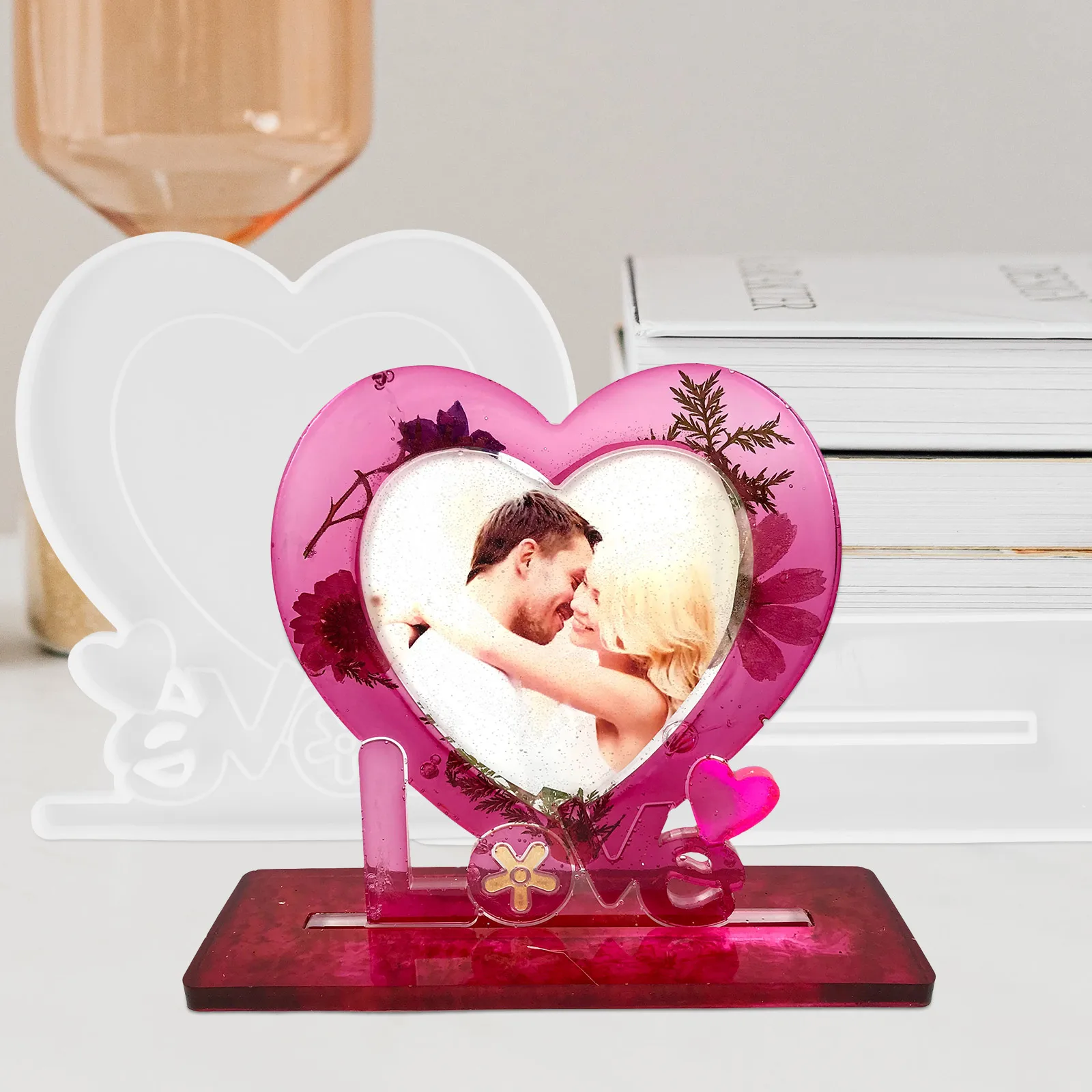 Love Photo Frame Mold 5938+5941 Transparent Silicone Casting Molds for Resin DIY Decorative Picture Frame Kits Flexible Reusable 
Love Photo Frame Mold 5938+5941 Transparent Silicone Casting Molds for Resin DIY Decorative Picture Frame Kits Flexible Reusable