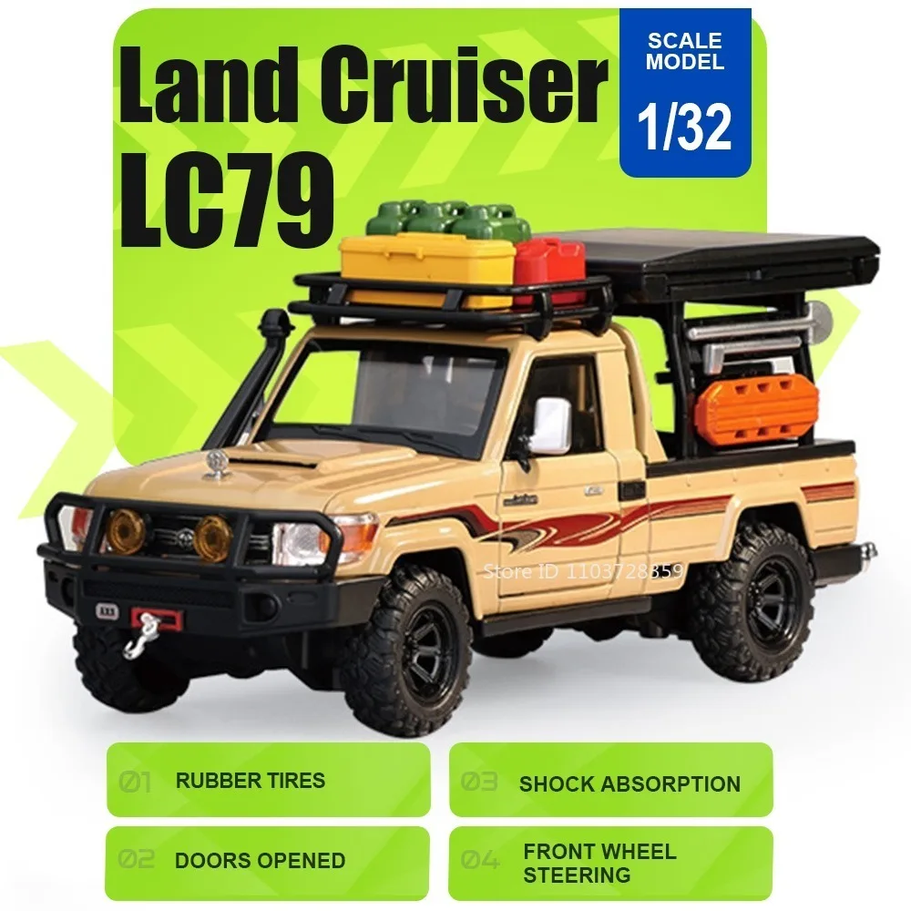 1:32 Land Cruiser LC79 Defender Model Off-road Car Toys Metal Diecast Front Wheel Steering Pull Back Doors Opened Decorations
1:32 Land Cruiser LC79 Defender Model Off-road Car Toys Metal Diecast Front Wheel Steering Pull Back Doors Opened Decorations