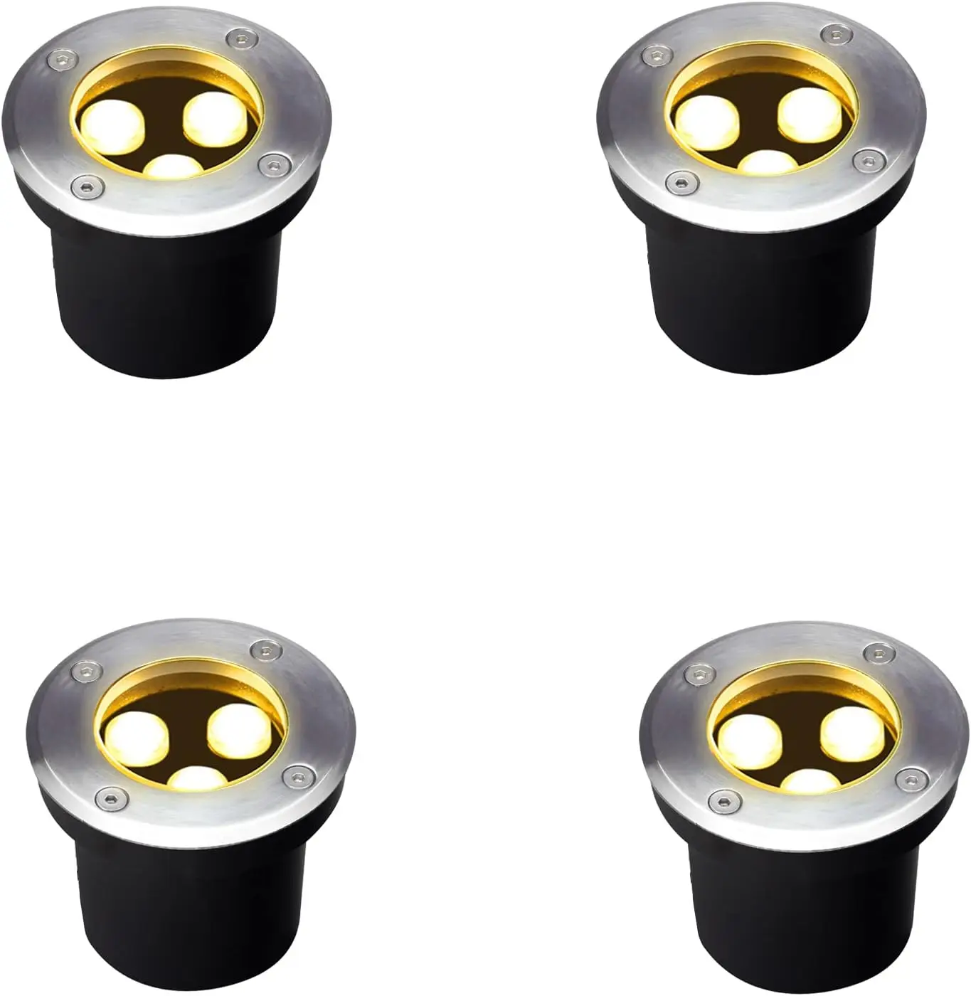 4 Pack Outdoor In Ground Light 3W,Diameter 4 in,220V12V Well Lights,Landscape Lighting Wire,Waterproof Wall,Path,Tree Spotlights
4 Pack Outdoor In Ground Light 3W,Diameter 4 in,220V12V Well Lights,Landscape Lighting Wire,Waterproof Wall,Path,Tree Spotlights