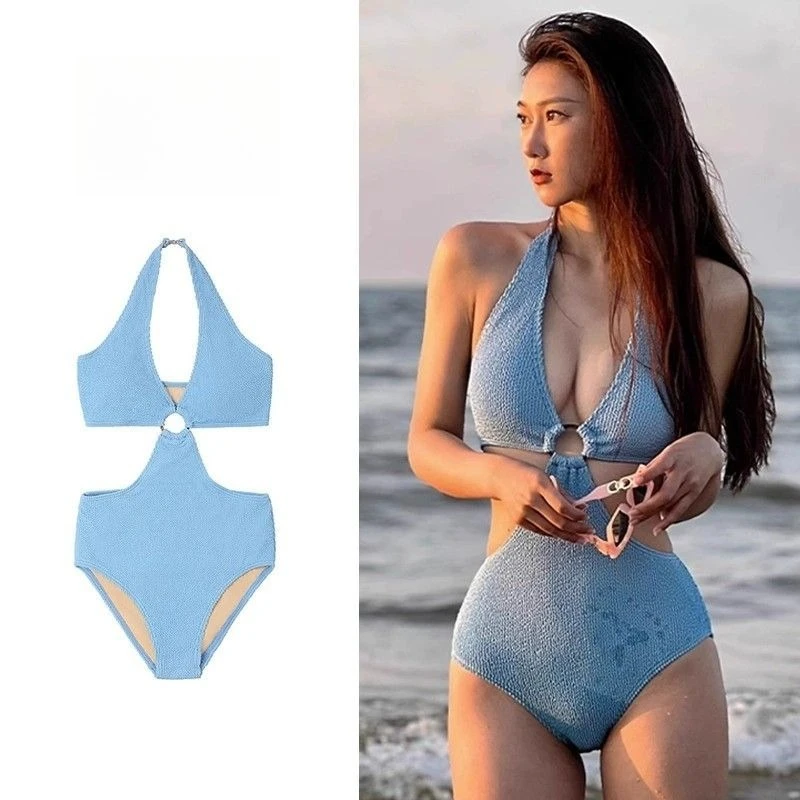 Sexy One Piece Swimsuit 2025 New Blue Deep V Hollow Out Bikini for Women Beach Pool Party Vacation Summer Hot Trendy Swimwear
Sexy One Piece Swimsuit 2025 New Blue Deep V Hollow Out Bikini for Women Beach Pool Party Vacation Summer Hot Trendy Swimwear