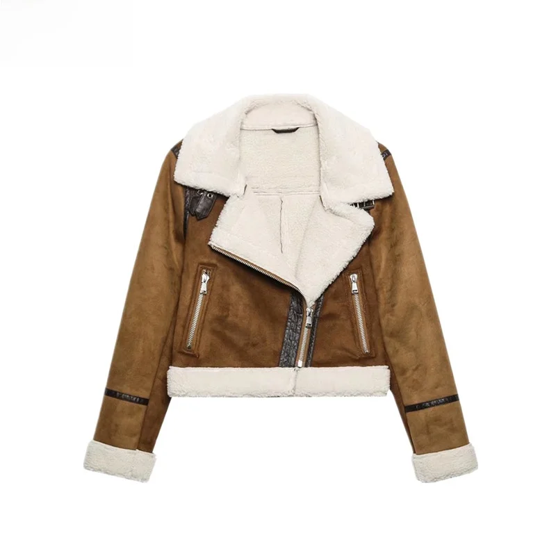 Double-Sided Fleece Biker Jacket Women's Autumn Winter New Style Windproof Warm Zipper Closure Short Outerwear Coat
Double-Sided Fleece Biker Jacket Women's Autumn Winter New Style Windproof Warm Zipper Closure Short Outerwear Coat