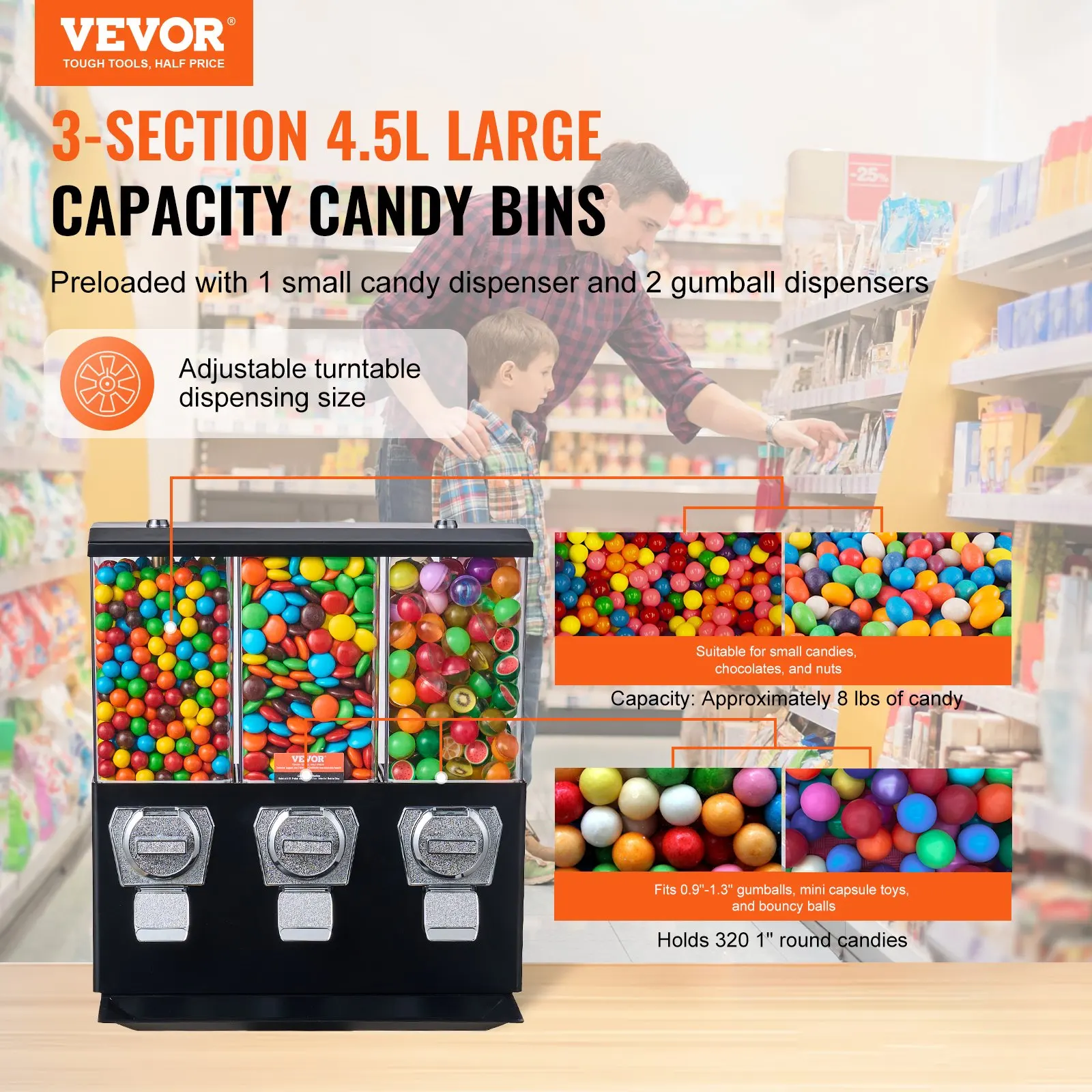 Gumball Machine With Stand Vending Coin Bank Vintage Candy Dispenser Black
Gumball Machine With Stand Vending Coin Bank Vintage Candy Dispenser Black