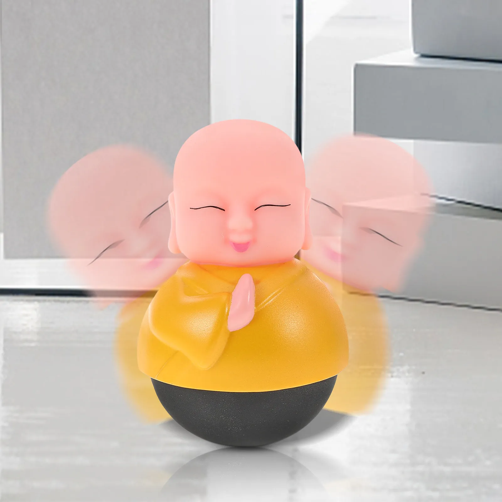 Adorable Tumbler Monk Statue Exquisite Craftsmanship Smooth Texture Bright Color Desktop Decor Fun Wobbling Ornament Birthday
Adorable Tumbler Monk Statue Exquisite Craftsmanship Smooth Texture Bright Color Desktop Decor Fun Wobbling Ornament Birthday