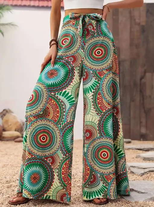 Women's Wear 2025 Spring/Summer New Fashion Casual Pants Printed Wide Leg Women's Casual Pants Women's Wear
Women's Wear 2025 Spring/Summer New Fashion Casual Pants Printed Wide Leg Women's Casual Pants Women's Wear