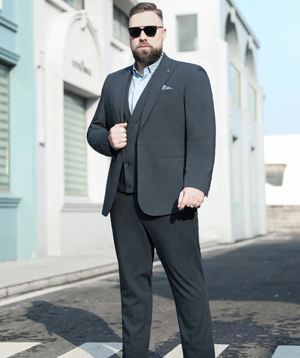 Big and Tall Suits for Men Office to Formal Events 3 Piece Set Single-Button Elegant Slim Fit Premium Blend
Big and Tall Suits for Men Office to Formal Events 3 Piece Set Single-Button Elegant Slim Fit Premium Blend