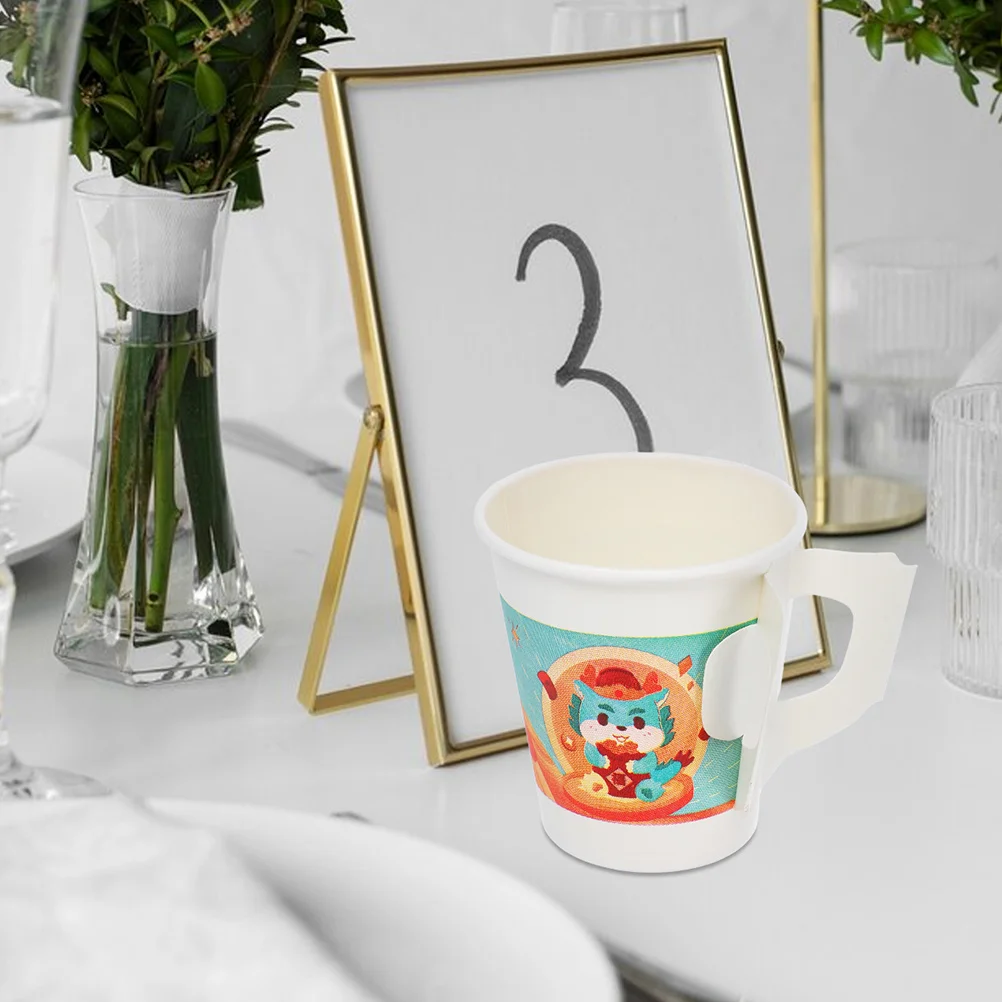 100Pcs Red Handle Paper Cups Thickened Heat Resistant Disposable Cups Hot Cold Beverages Chinese Wedding Party Banquet
100Pcs Red Handle Paper Cups Thickened Heat Resistant Disposable Cups Hot Cold Beverages Chinese Wedding Party Banquet