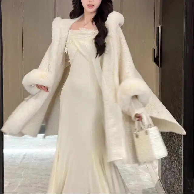 Double-Sided Fce-Lined Lazy oulder Rabbit Fur Coat Women's Knitted Cardigan Thiened Polyester Fiber Spor Me Pattern
Double-Sided Fce-Lined Lazy oulder Rabbit Fur Coat Women's Knitted Cardigan Thiened Polyester Fiber Spor Me Pattern