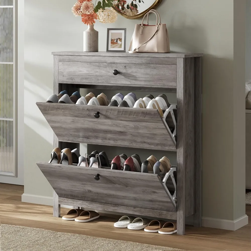 Shoe Cabinet with 2 Flip Drawer Slim Shoe Storage Cabinet with Metal Flip Frame - Adjustable or Removable Hidden Shoe Rack Free
Shoe Cabinet with 2 Flip Drawer Slim Shoe Storage Cabinet with Metal Flip Frame - Adjustable or Removable Hidden Shoe Rack Free