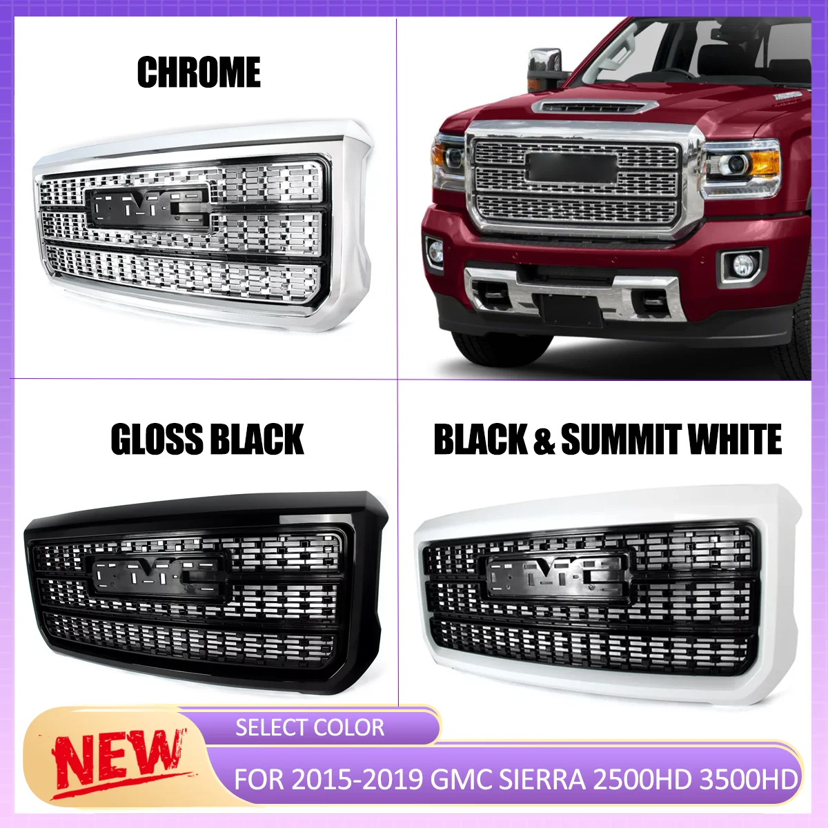 Magickit 2015-2019 Front Centre Grille for GMC Sierra 2500HD 3500HD Bumper Upper Hood Grille Honeycomb Grill
Magickit 2015-2019 Front Centre Grille for GMC Sierra 2500HD 3500HD Bumper Upper Hood Grille Honeycomb Grill