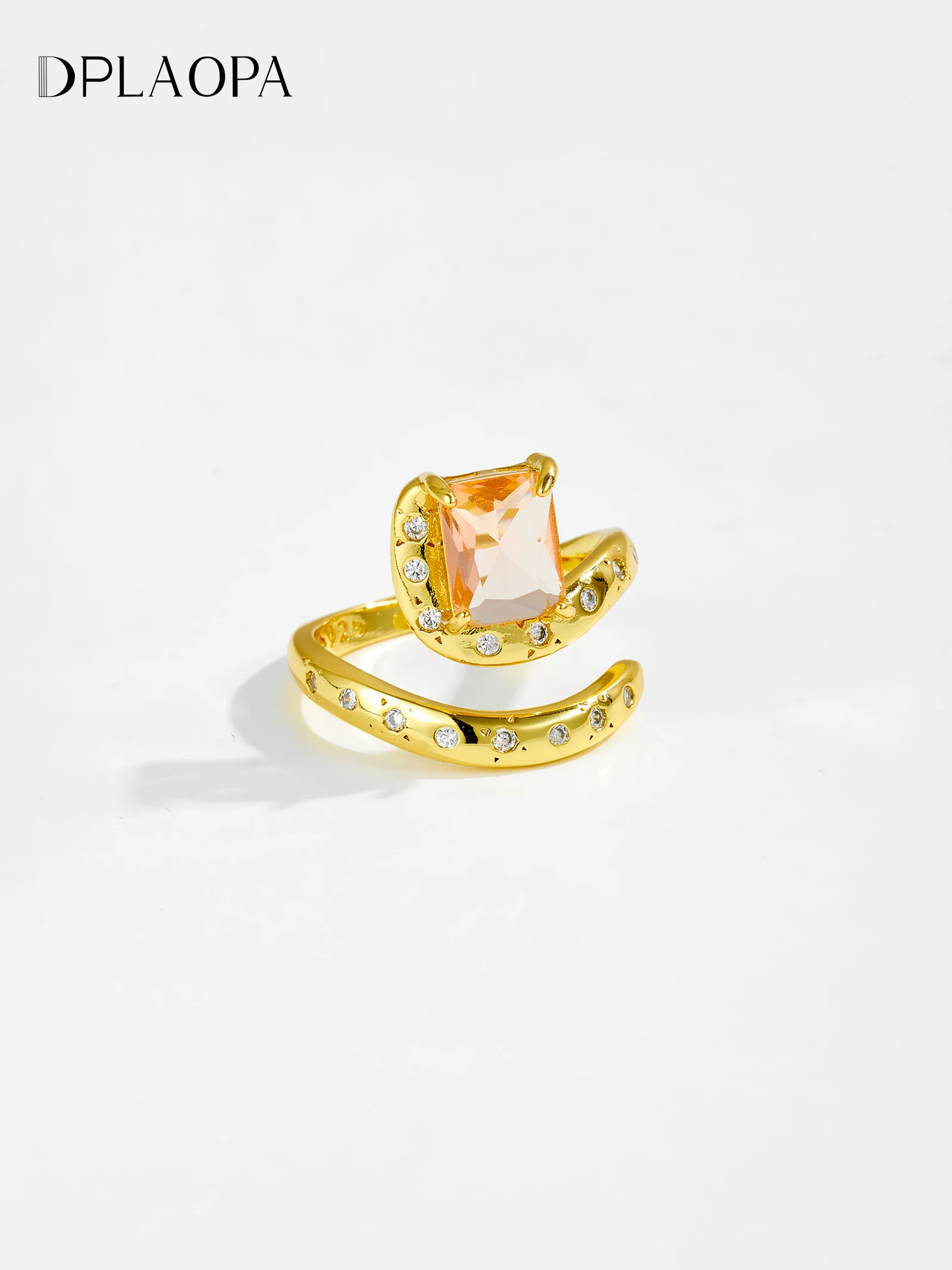 DPLAOPA женское кольцо из стерлингового серебра 925 пробы с нерегулярным поворотом, открытое регулируемое кольцо с большим геометрическим цирконием CZ, новый роскошный изысканный подарок, ювелирные изделия
DPLAOPA женское кольцо из стерлингового серебра 925 пробы с нерегулярным поворотом, открытое регулируемое кольцо с большим геометрическим цирконием CZ, новый роскошный изысканный подарок, ювелирные изделия