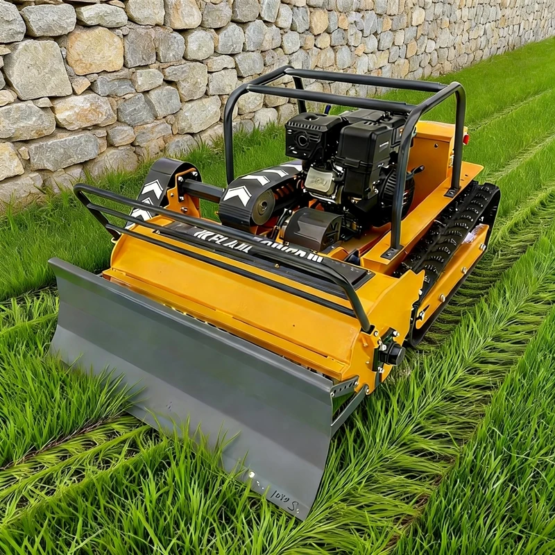 Customized small tracked sickle type lawn mower, industrial grade remote-controlled all terrain self-propelled flail mower
Customized small tracked sickle type lawn mower, industrial grade remote-controlled all terrain self-propelled flail mower