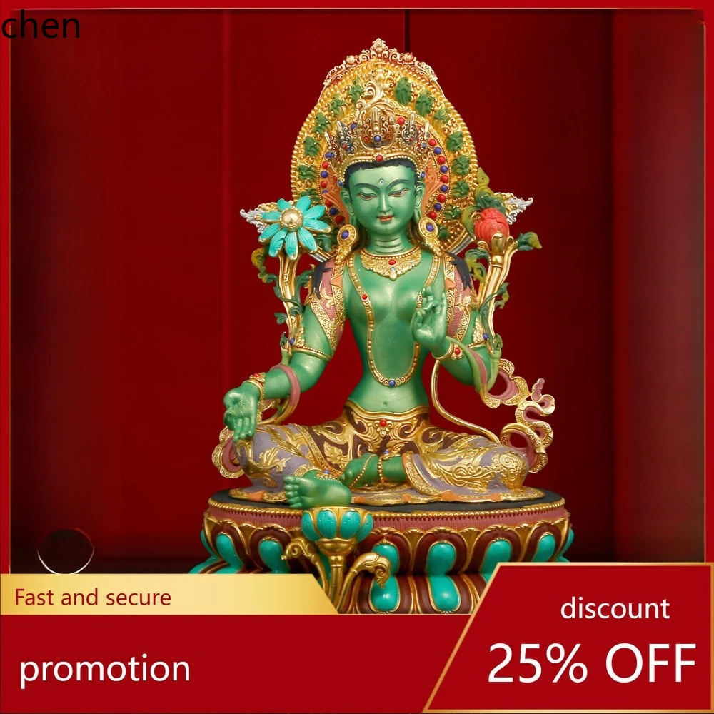 Cz1 painted green tara tibetan buddhist home altar offering brass buddha statue ornament
Cz1 painted green tara tibetan buddhist home altar offering brass buddha statue ornament