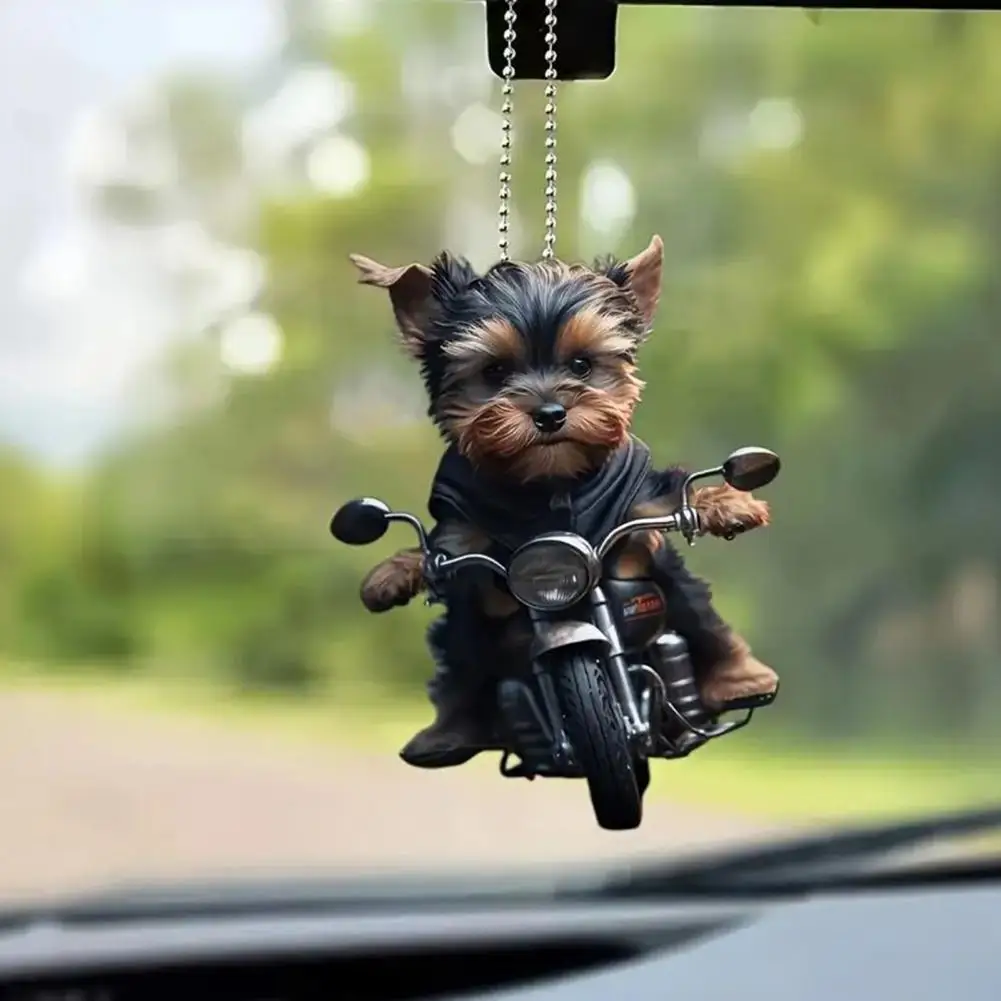 Car Pendant Puppy Riding A Motorcycle Hanging Pendant with Lanyard Rearview Mirror Ornament Animal Pendant Car Interior Accessor
Car Pendant Puppy Riding A Motorcycle Hanging Pendant with Lanyard Rearview Mirror Ornament Animal Pendant Car Interior Accessor
