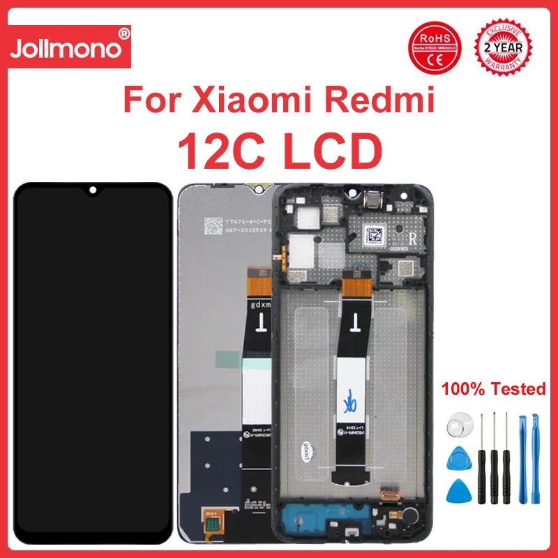 Сменный экран для Redmi 12C 6,71 дюйма, ЖК-дисплей для Xiaomi Redmi 12C 22120RN86G, цифровой сенсорный экран с рамкой для Redmi 12C
Сменный экран для Redmi 12C 6,71 дюйма, ЖК-дисплей для Xiaomi Redmi 12C 22120RN86G, цифровой сенсорный экран с рамкой для Redmi 12C