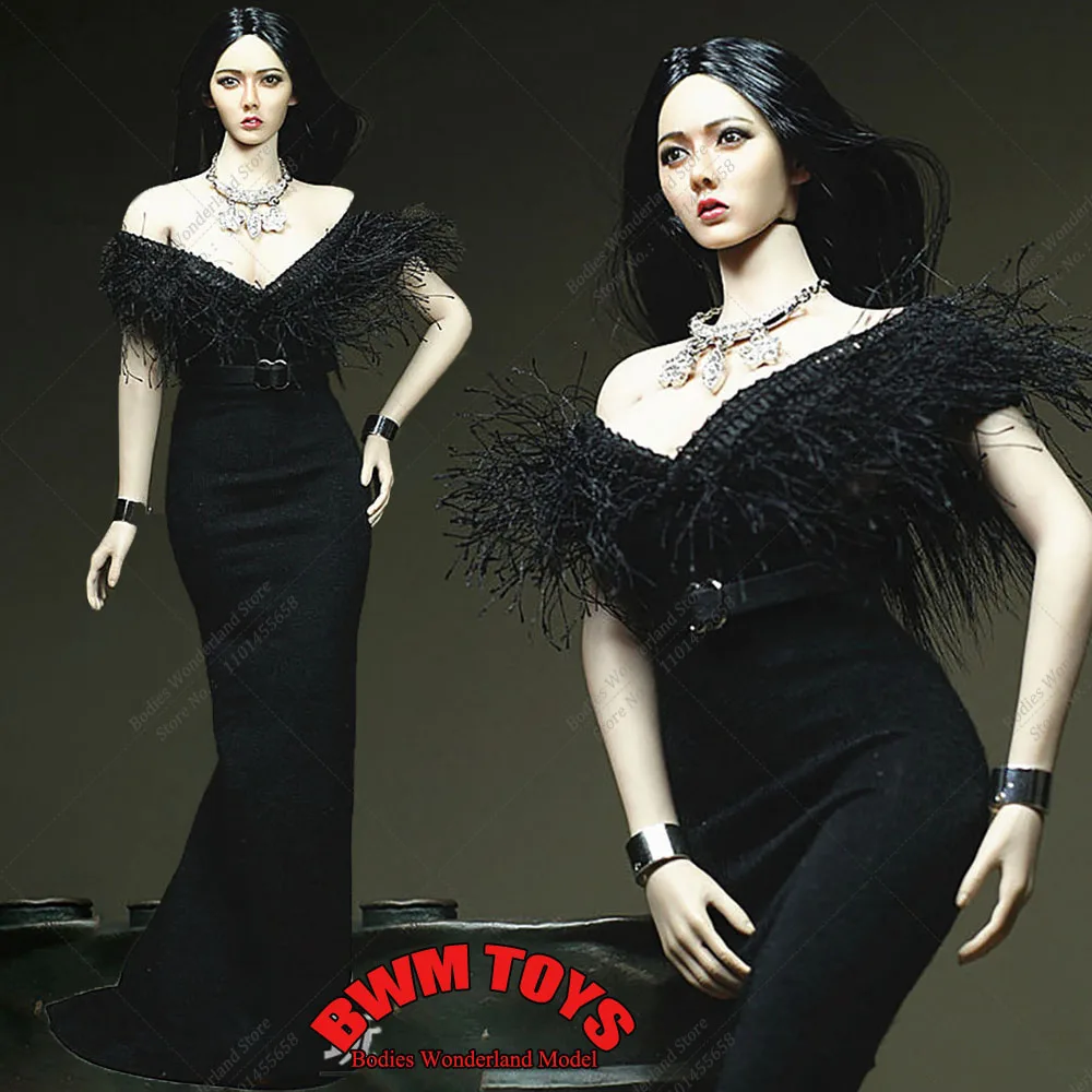 Customized 1/6 Scale Sexy Women Strapless Feathers Black Slim Long Evening Skirt Floor-Length Dress Model for 12'' Action Figure
Customized 1/6 Scale Sexy Women Strapless Feathers Black Slim Long Evening Skirt Floor-Length Dress Model for 12'' Action Figure