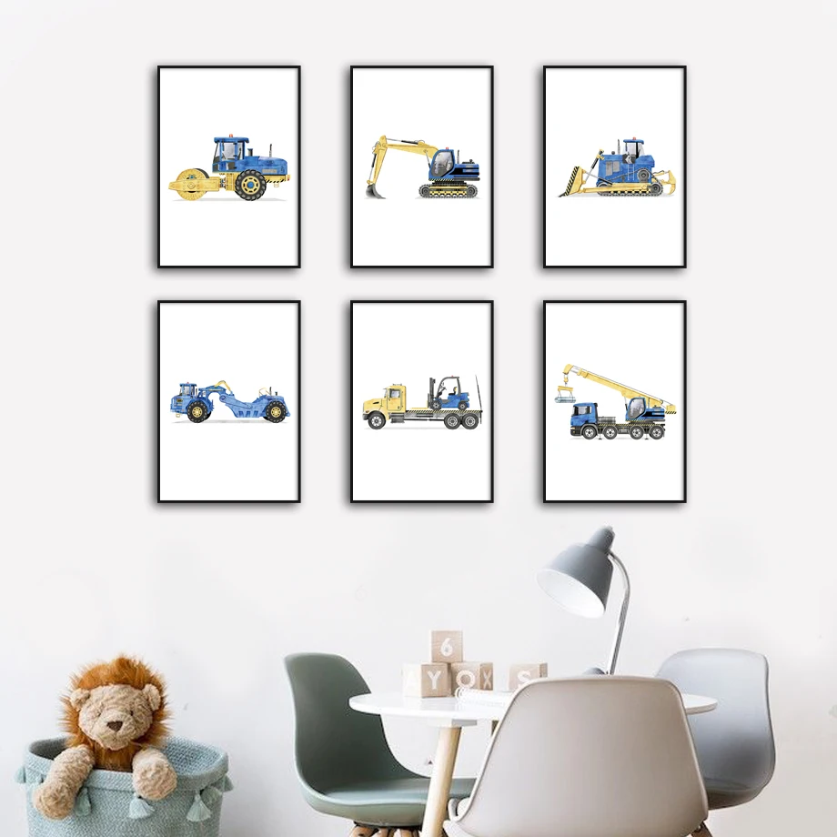 Transportation Excavator Electric Plug-in Crane Wall Art Prints Canvas Painting Nordic Poster Wall Pictures Living Room Decor
Transportation Excavator Electric Plug-in Crane Wall Art Prints Canvas Painting Nordic Poster Wall Pictures Living Room Decor