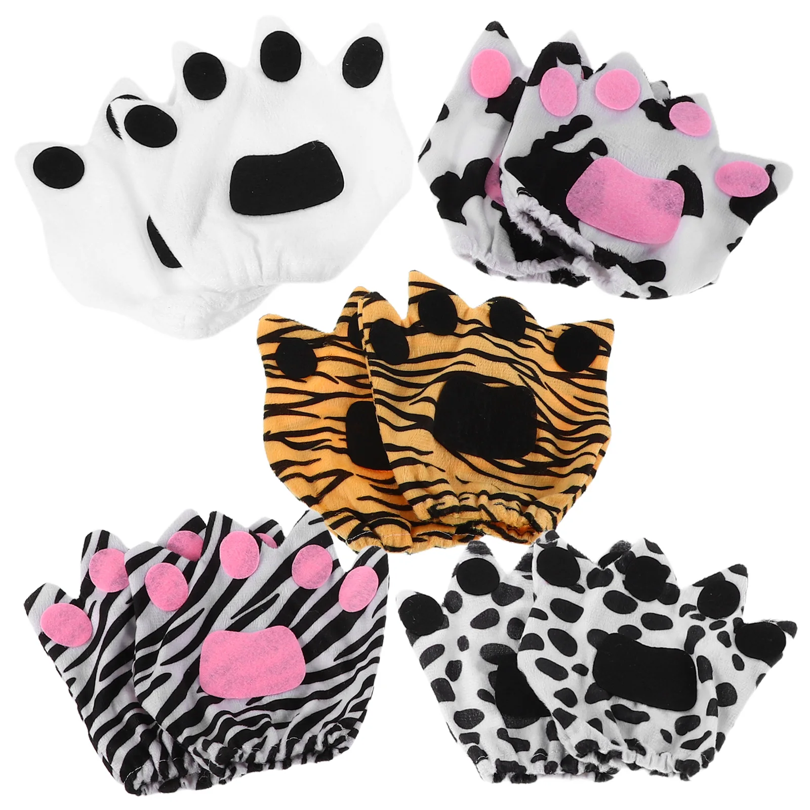 5 Pairs Animal Performance Fingerless Cartoon Paw Mittens Kids Accessories Safe Reliable Costumes Hand Gloves Cat Cosplay Tiger
5 Pairs Animal Performance Fingerless Cartoon Paw Mittens Kids Accessories Safe Reliable Costumes Hand Gloves Cat Cosplay Tiger