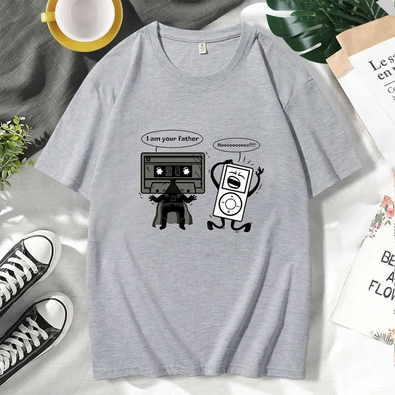 I Am Your Father Funny Vintage Printed T-Shirt For Men Women High Quality Cotton T Shirt 80s 90s Magnetic Tape MP3 Handle
I Am Your Father Funny Vintage Printed T-Shirt For Men Women High Quality Cotton T Shirt 80s 90s Magnetic Tape MP3 Handle