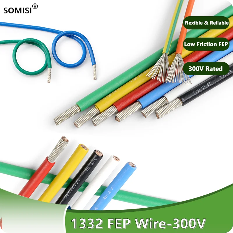 10M 1332 High Temperature Wire 300V 3D Printer FEP Insulated Tinned Copper Cable 30 28 26 24 22 20 18 16 14 13 12 11 10AWG
10M 1332 High Temperature Wire 300V 3D Printer FEP Insulated Tinned Copper Cable 30 28 26 24 22 20 18 16 14 13 12 11 10AWG