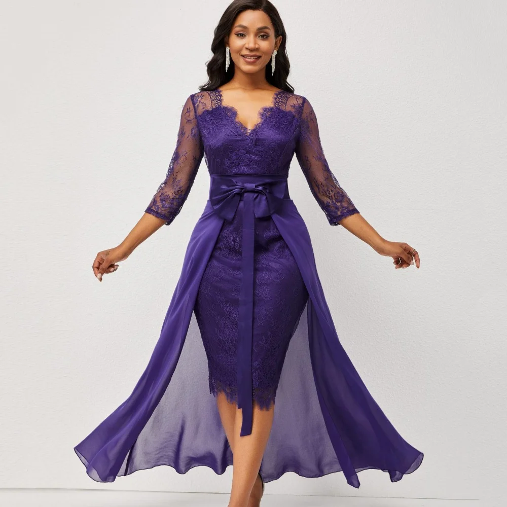 Customized Bridal Dress Elegant Sheath Bow Wedding Party Gowns Bride Chiffon Lace V Neck Formal Mother Dresses Shiny
Customized Bridal Dress Elegant Sheath Bow Wedding Party Gowns Bride Chiffon Lace V Neck Formal Mother Dresses Shiny
