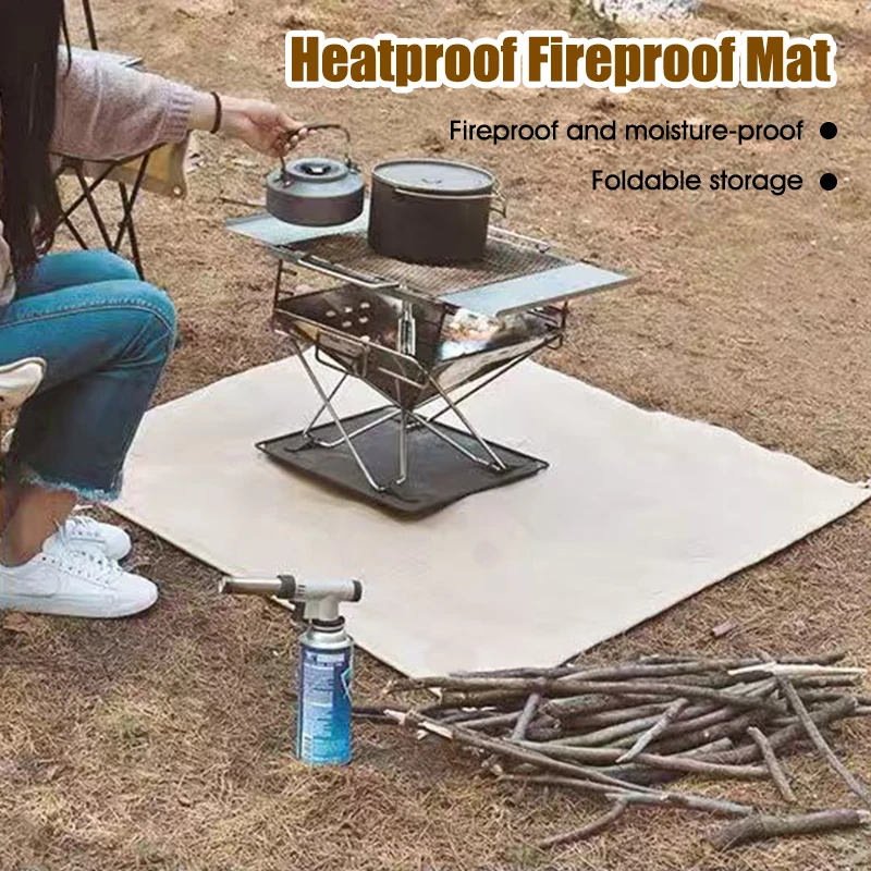 Camping Fireproof Cloth Outdoor Picnic Barbecue Fireproof Mat Tent Rug Moisture-proof Mat High Temperature Fire Fiberglass Mat
Camping Fireproof Cloth Outdoor Picnic Barbecue Fireproof Mat Tent Rug Moisture-proof Mat High Temperature Fire Fiberglass Mat