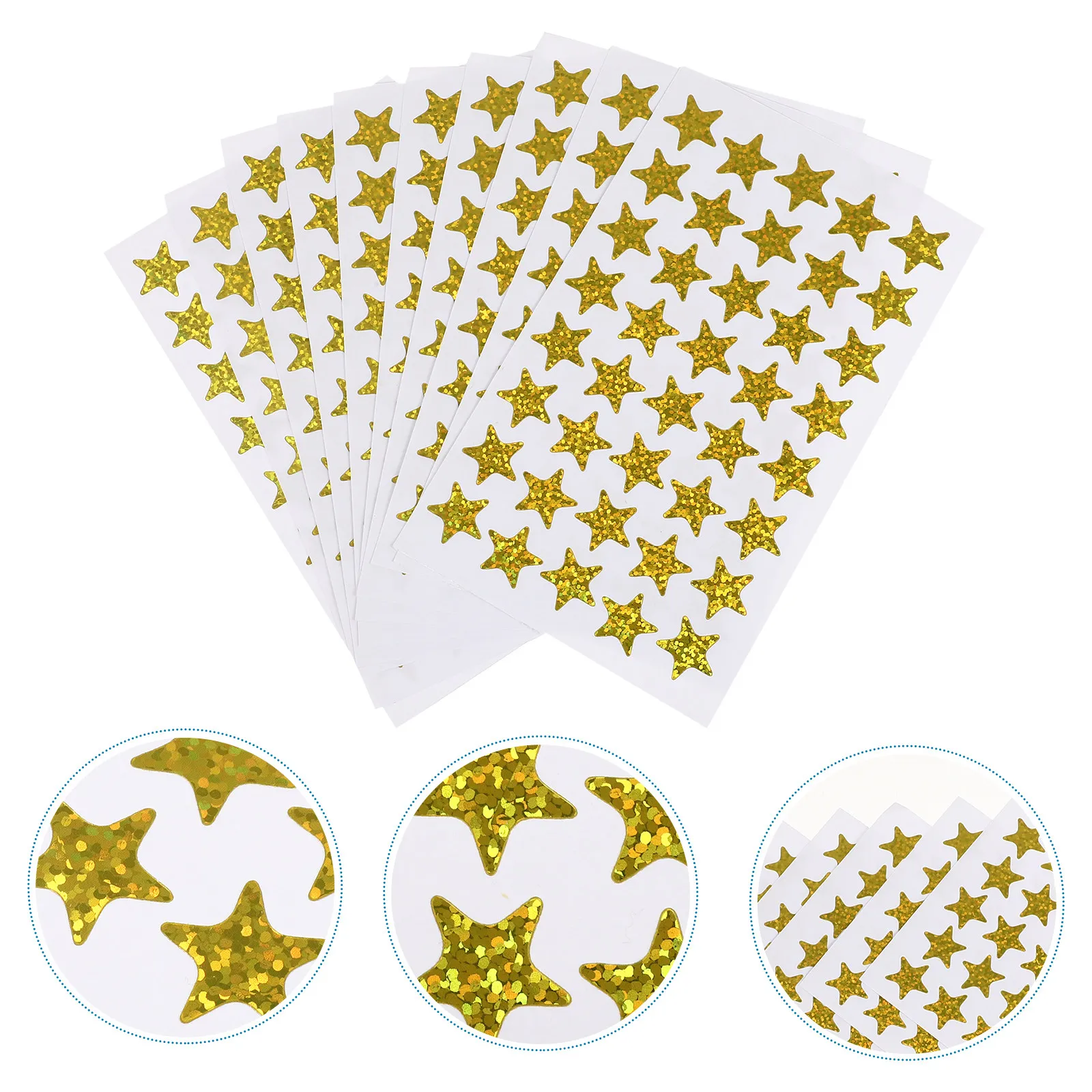 5Packs Five-Pointed Star Sticker Gold Glitter Self-Adhesive Praise Stickers for Rewarding Children Stationery Scrapbooking Use
5Packs Five-Pointed Star Sticker Gold Glitter Self-Adhesive Praise Stickers for Rewarding Children Stationery Scrapbooking Use