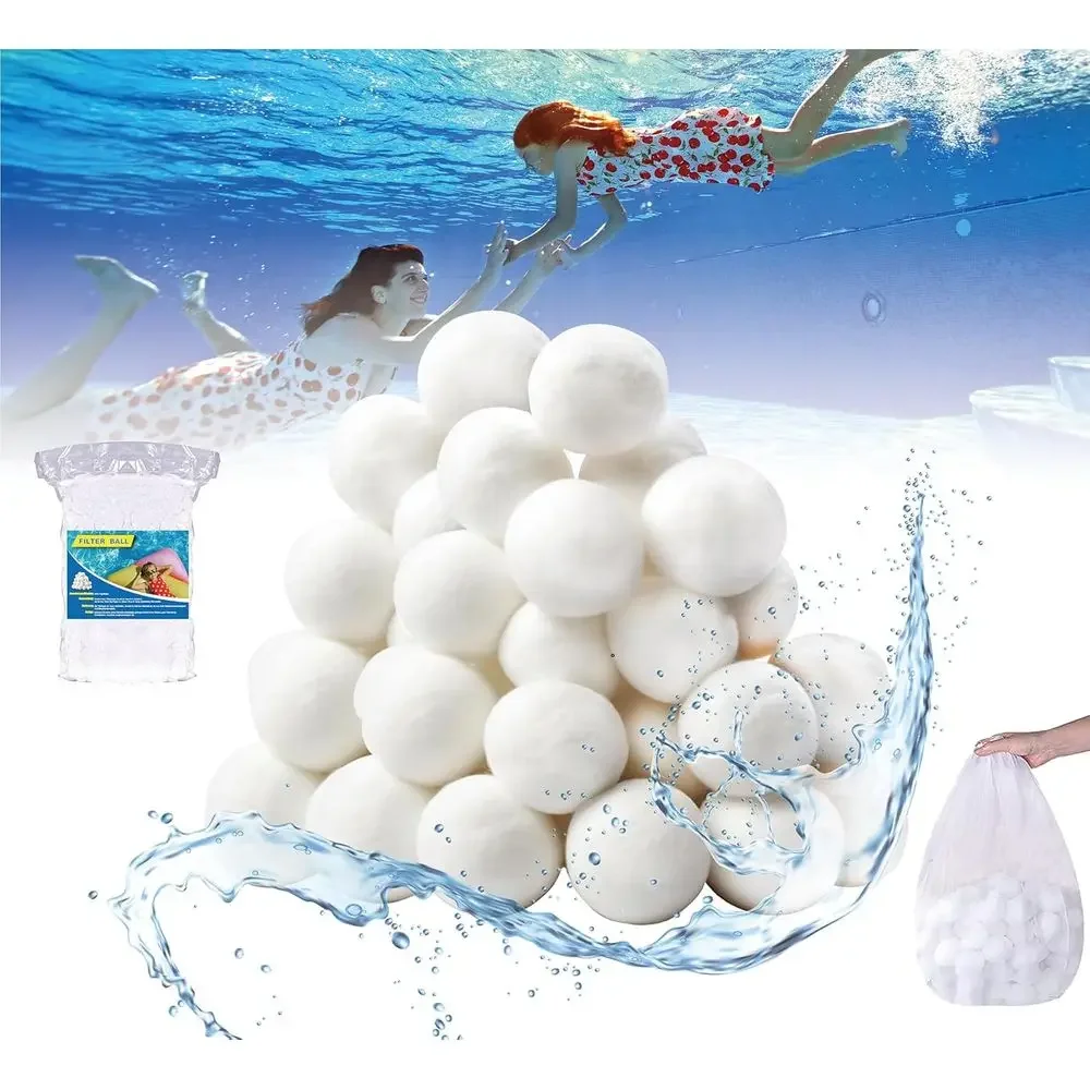 Eco-Friendly Reusable Pool Filter Balls Replace 150lbs Sand Filter Pump
Eco-Friendly Reusable Pool Filter Balls Replace 150lbs Sand Filter Pump