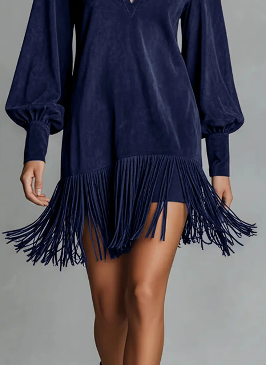 Элегантное женское платье А-силуэта с открытыми плечами и длинными рукавами, имитация замши, с бахромой, весна-осень, для вечеринок
Элегантное женское платье А-силуэта с открытыми плечами и длинными рукавами, имитация замши, с бахромой, весна-осень, для вечеринок