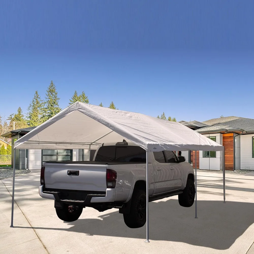 A Powder-coated Heavy-duty Steel-frame Pop-up Carport with A Roof and Six Steel Posts; Customizable
A Powder-coated Heavy-duty Steel-frame Pop-up Carport with A Roof and Six Steel Posts; Customizable