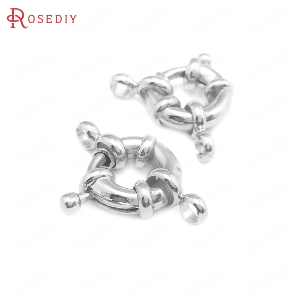 9MM 11MM 13MM 15MM 17MM 18K Gold Color Brass Spring Round Clasps Necklace Connect Clasps High Quality Jewelry Making Supplies
9MM 11MM 13MM 15MM 17MM 18K Gold Color Brass Spring Round Clasps Necklace Connect Clasps High Quality Jewelry Making Supplies