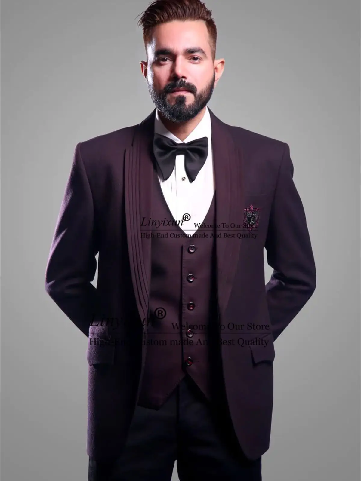 Formal Classic Men Suits Shawl Lapel Groom Wedding Tuxedos 3 Pieces Sets Business Male Blazers Slim Bridegroom Costume Homme
Formal Classic Men Suits Shawl Lapel Groom Wedding Tuxedos 3 Pieces Sets Business Male Blazers Slim Bridegroom Costume Homme