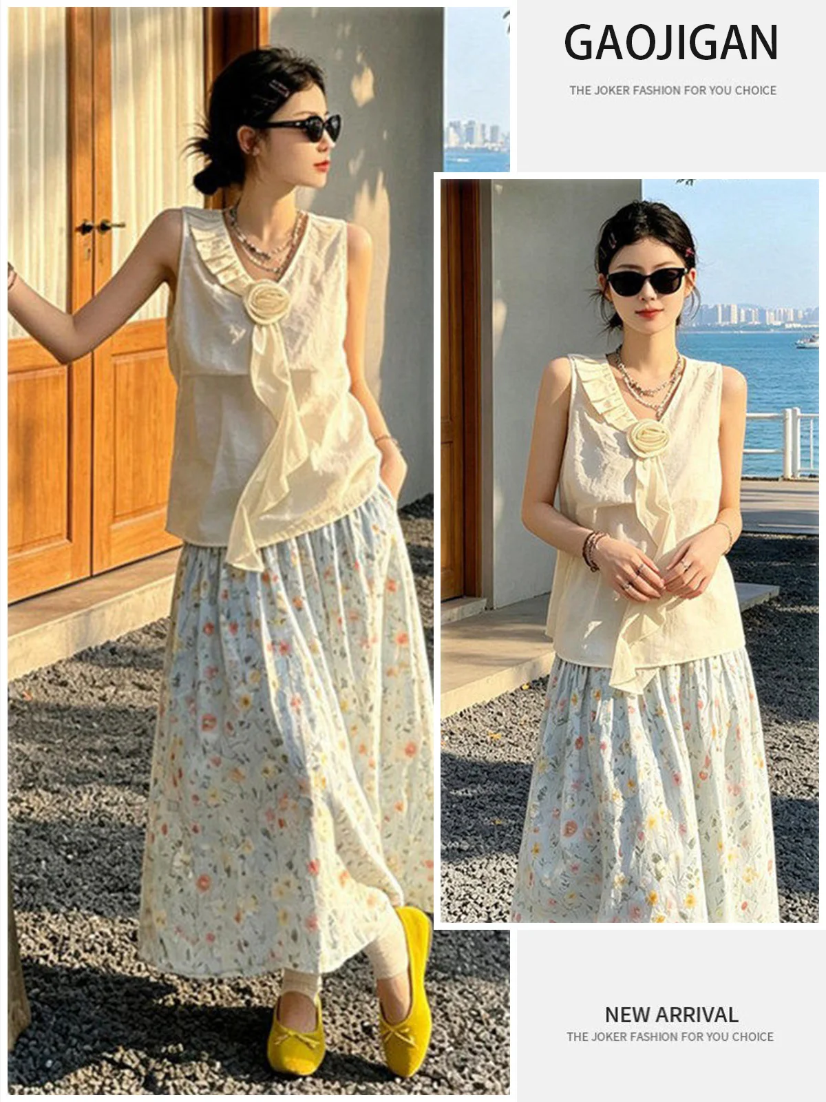 Sweet Floral Half-Skirt Set Summer Design Three-Dimensional Pure Color Top Hip-Covering Print -Skirt Casual Style Women's...
Sweet Floral Half-Skirt Set Summer Design Three-Dimensional Pure Color Top Hip-Covering Print -Skirt Casual Style Women's...