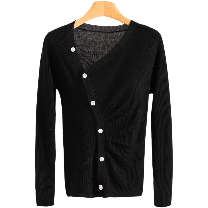 Облегающий морской открытый кардиган, свитер с одной пуговицей, наклонный воротник, легкий V-образный вырез, смесь шерсти из полиэстера
Облегающий морской открытый кардиган, свитер с одной пуговицей, наклонный воротник, легкий V-образный вырез, смесь шерсти из полиэстера