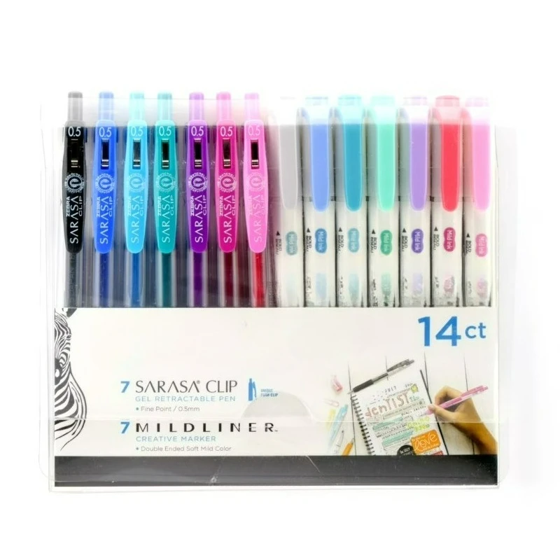 Zebra Journaling Set & Clip Assorted 14pk
Zebra Journaling Set & Clip Assorted 14pk