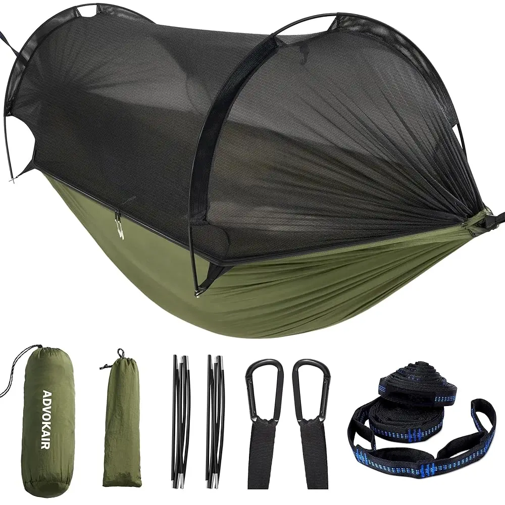 Camping Hammo With Mosquito Net Up To 500Lbs, Ultralight And Portable Nylon Travel Hanging Hammo With Tree Straps, Perfect For
Camping Hammo With Mosquito Net Up To 500Lbs, Ultralight And Portable Nylon Travel Hanging Hammo With Tree Straps, Perfect For