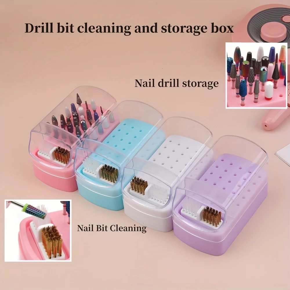30 Holes Nail Drill Bits Storage Case With Cleaning Brush For Drill Bits Remove Dust Grinding Head Display Rack Organization Box
30 Holes Nail Drill Bits Storage Case With Cleaning Brush For Drill Bits Remove Dust Grinding Head Display Rack Organization Box