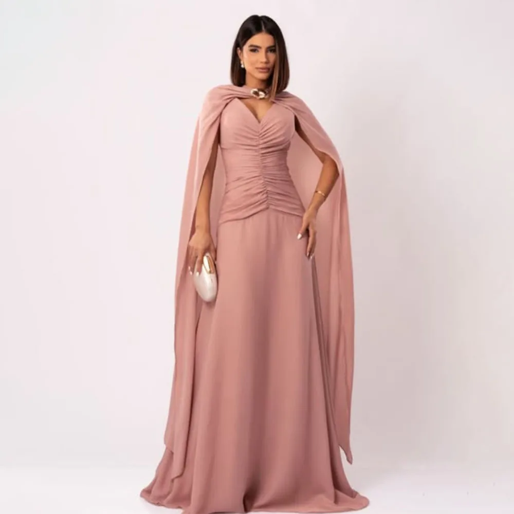 High Quality Customized V-neck Pink Pleat Floor Length A-line Vestidos De Noche Largos Elegantes De Fiesta Evening Dress فساتين
High Quality Customized V-neck Pink Pleat Floor Length A-line Vestidos De Noche Largos Elegantes De Fiesta Evening Dress فساتين