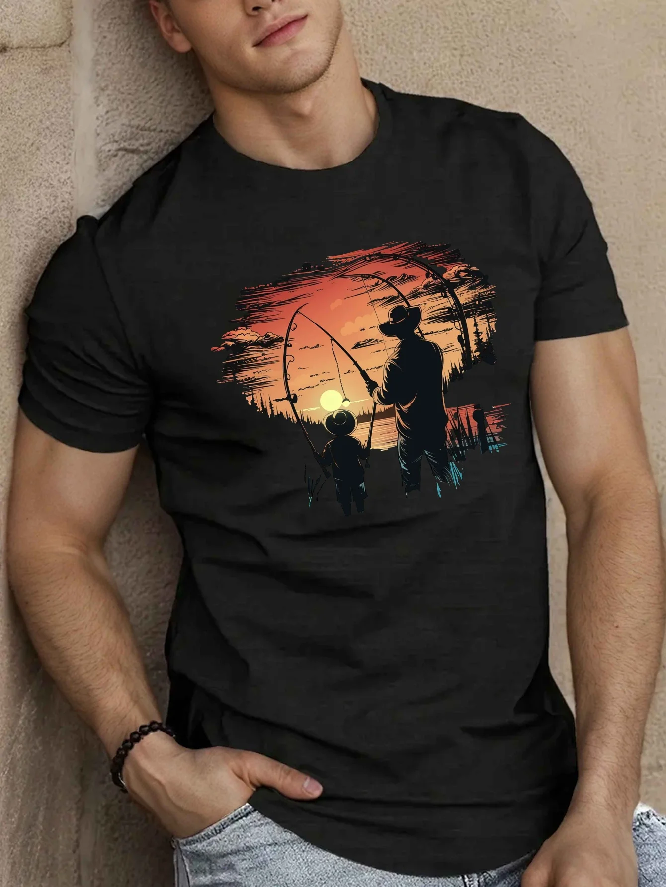 Father and Child Fishing Men's Short Sleeve T-Shirt Summer T-Shirt Top Unisex Streetwear Tops 2026 Graphic Pullovers
Father and Child Fishing Men's Short Sleeve T-Shirt Summer T-Shirt Top Unisex Streetwear Tops 2026 Graphic Pullovers
