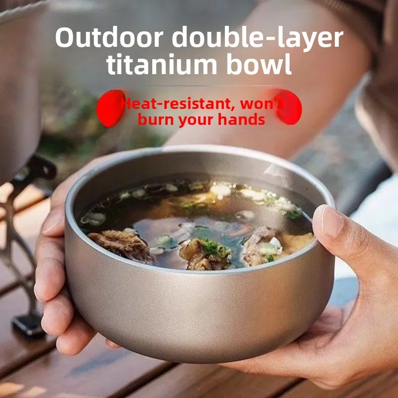 Large Capaci Portable Titanium Bowl Double Layered Cam Health Soup Bowl Heat Resistant Home Use Dinnerware Set
Large Capaci Portable Titanium Bowl Double Layered Cam Health Soup Bowl Heat Resistant Home Use Dinnerware Set