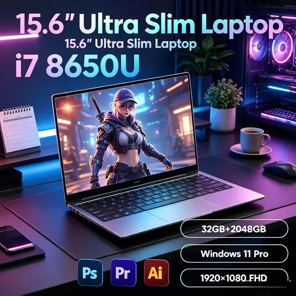 Laptop Computer Windows 11 Pro Intel i7 8650U 15.6" Notebook PC Gamer 16GB 32GB 1TB 2TB SSD 1920x1080 Office Study Computer PC
Laptop Computer Windows 11 Pro Intel i7 8650U 15.6" Notebook PC Gamer 16GB 32GB 1TB 2TB SSD 1920x1080 Office Study Computer PC