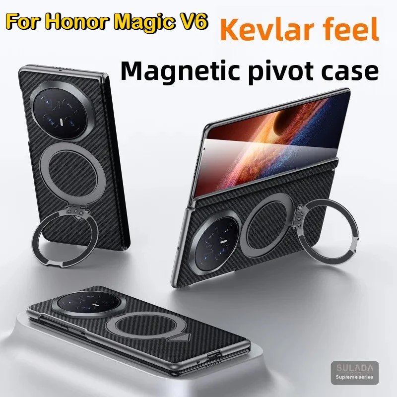 Business Magnetic Stand Kevlar Textured Leather Case for Honor Magic V6 V5 Wireless Charging Anti-Fingerprint Bumper Funda Cover
Business Magnetic Stand Kevlar Textured Leather Case for Honor Magic V6 V5 Wireless Charging Anti-Fingerprint Bumper Funda Cover