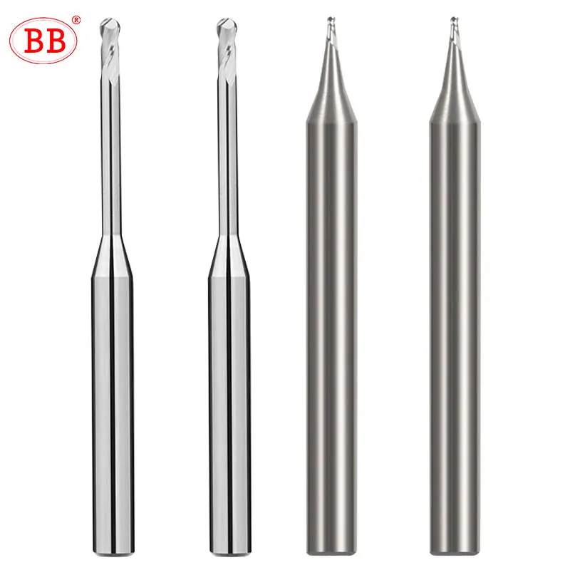 BB Микро Шариковая концевая фреза BF2050 Длинная шея Алюминий Медь Маленькая твердосплавная фреза Инструмент для глубокой обработки с ЧПУ R0.1-R0.45 
BB Микро Шариковая концевая фреза BF2050 Длинная шея Алюминий Медь Маленькая твердосплавная фреза Инструмент для глубокой обработки с ЧПУ R0.1-R0.45