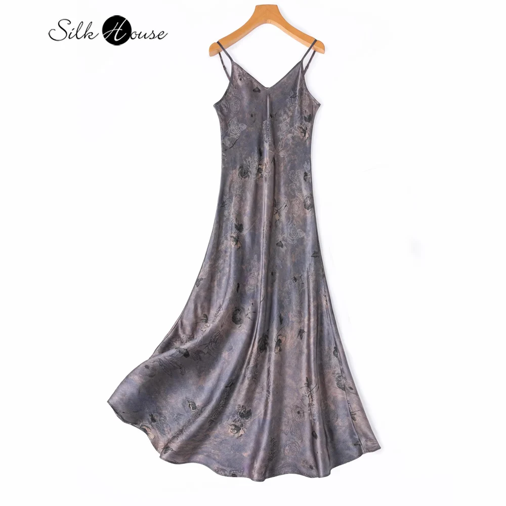 Women's Fashion Clothing 21MM 100% Natural Mulberry Silk Jacquard Satin Diagonal Cut Printed V-neck Suspender Party Dress
Women's Fashion Clothing 21MM 100% Natural Mulberry Silk Jacquard Satin Diagonal Cut Printed V-neck Suspender Party Dress