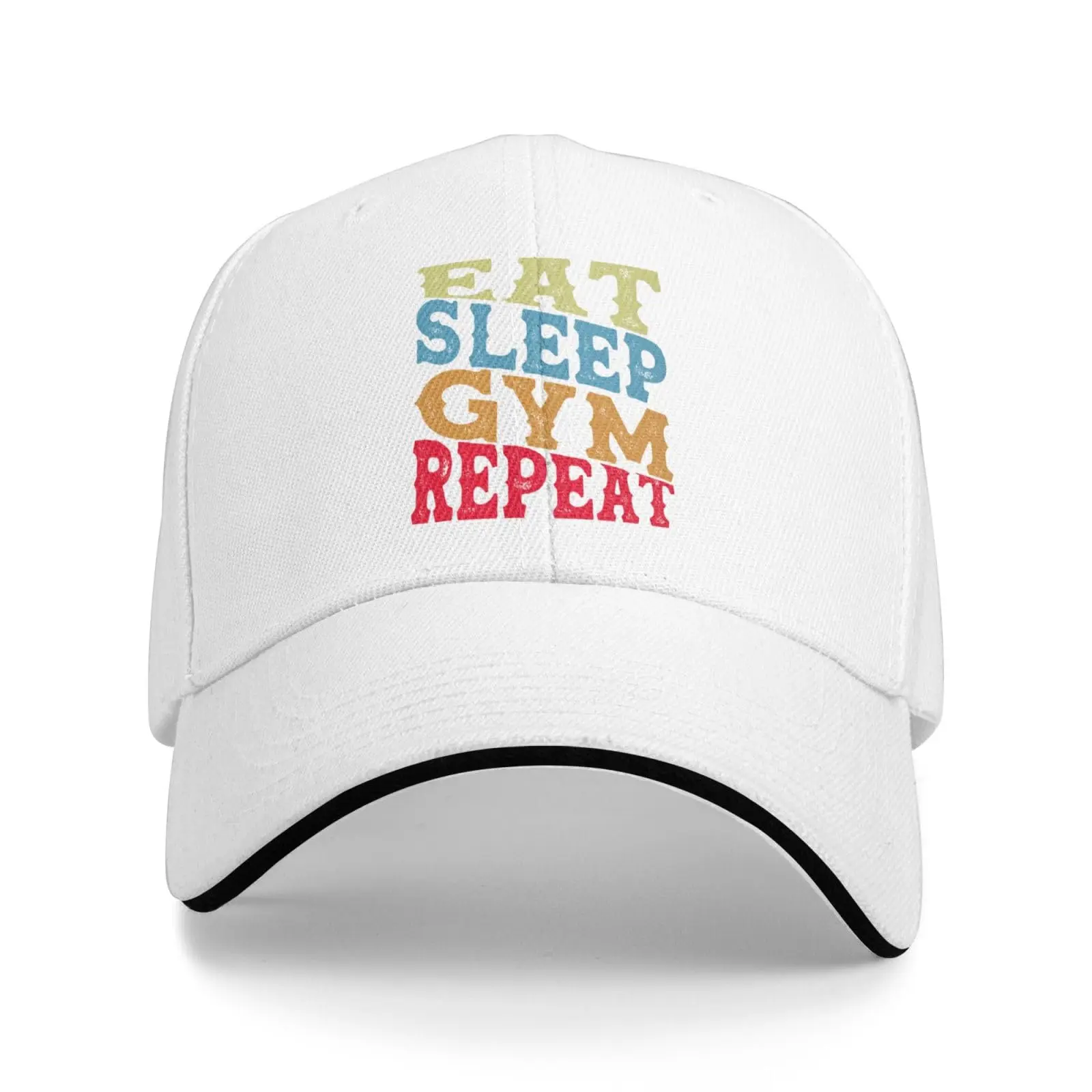 Adjustable Eat Sleep Gym Repeat Baseball Cap for Men Women Hats Outdoor Sports Dad Hat White
Adjustable Eat Sleep Gym Repeat Baseball Cap for Men Women Hats Outdoor Sports Dad Hat White