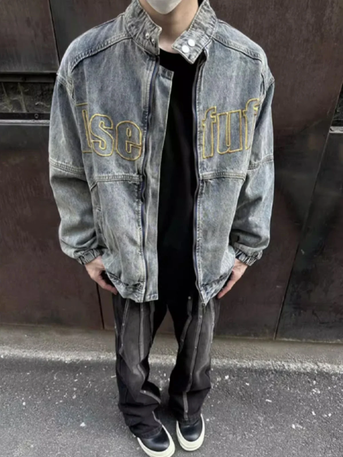 Retro American ort Denim Jaet Men's Spring Autumn High Sensation Waed Embroidery Stand Collar Jaet Motorcycle Clothing
Retro American ort Denim Jaet Men's Spring Autumn High Sensation Waed Embroidery Stand Collar Jaet Motorcycle Clothing